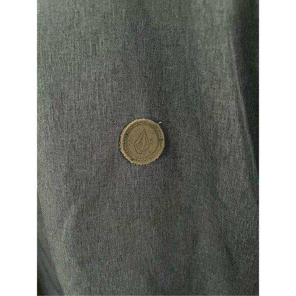 Volcom Navy Blue Snap Up Coaches Jacket Water Resistant sz S NWOT - Picture 2 of 9